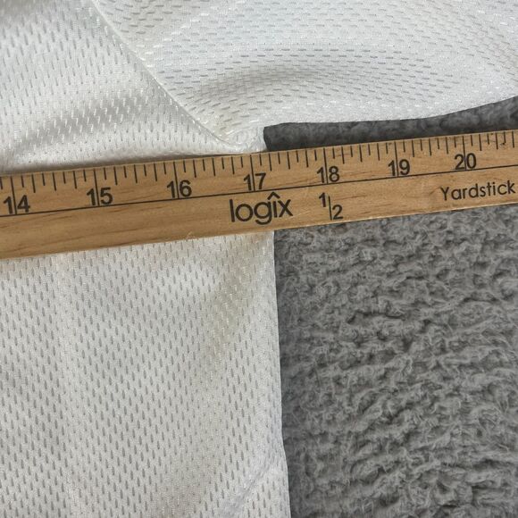 Nike Court Challenger Jacket Men XS White 1/4 Zip Knit Long Sleeve Sweater Shiny - Picture 12 of 12